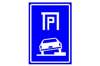 תמונה לשאלת תאוריה 1264: האם החנייה בתחום תמרור זה מותרת למונית שמשקלה הכולל…