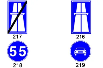 תמונה לשאלת תאוריה 1348: איזה תמרור משמעו "דרך מהירה"?