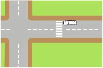 תמונה לשאלת תאוריה 0205: באיזה תחום ממעבר חצייה להולכי רגל אסור להעמיד רכב?
