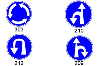 תמונה לשאלת תאוריה 0523: איזה תמרור מתיר פניית פרסה בלבד?