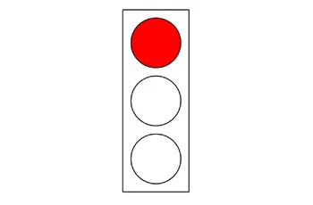 תמונה לשאלת תאוריה 0664: מה פירוש האור המופיע ברמזור?