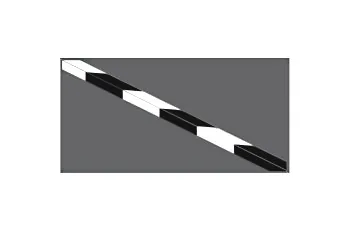 What is the meaning of the black-white marking besides the road?